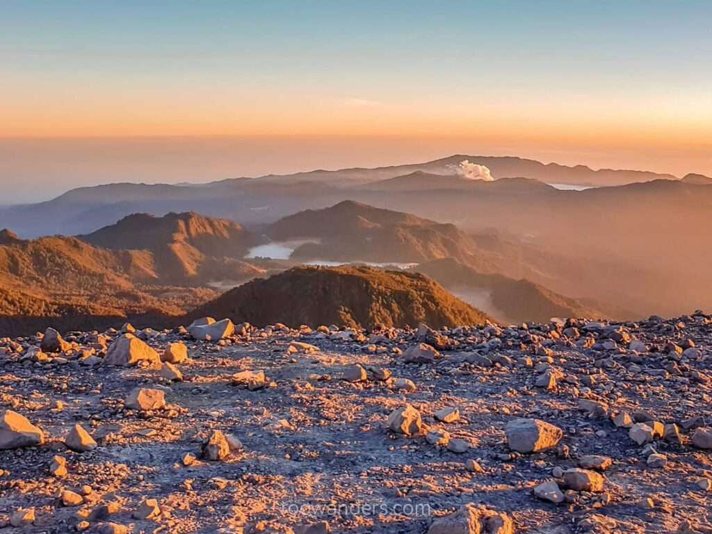 Summit of Semeru, overlooking Bromo, Indonesia - RooWanders