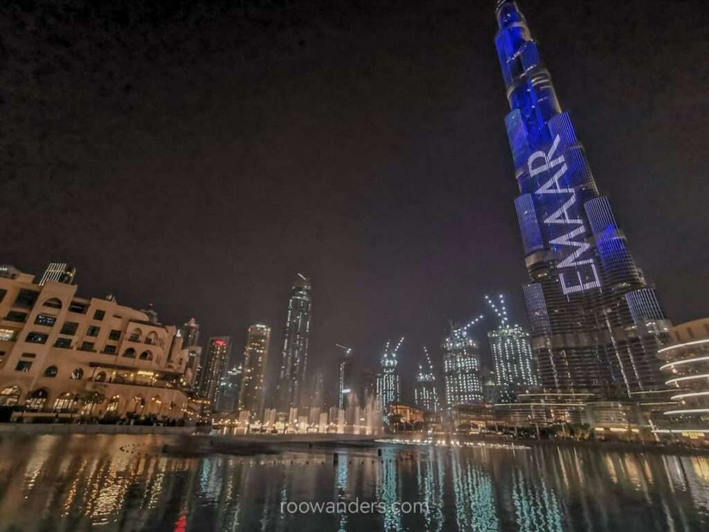 Burj Khalifa at night, United Arab Emirates - RooWanders