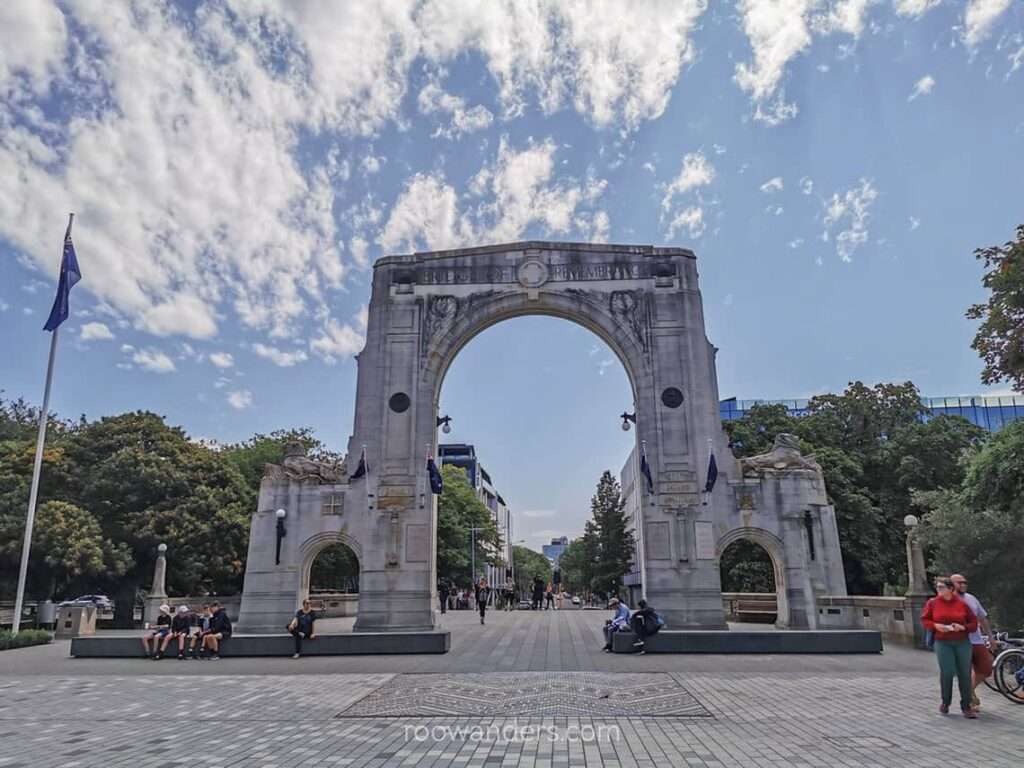 Bridge of Remembrance, Christchurch, New Zealand - RooWanders