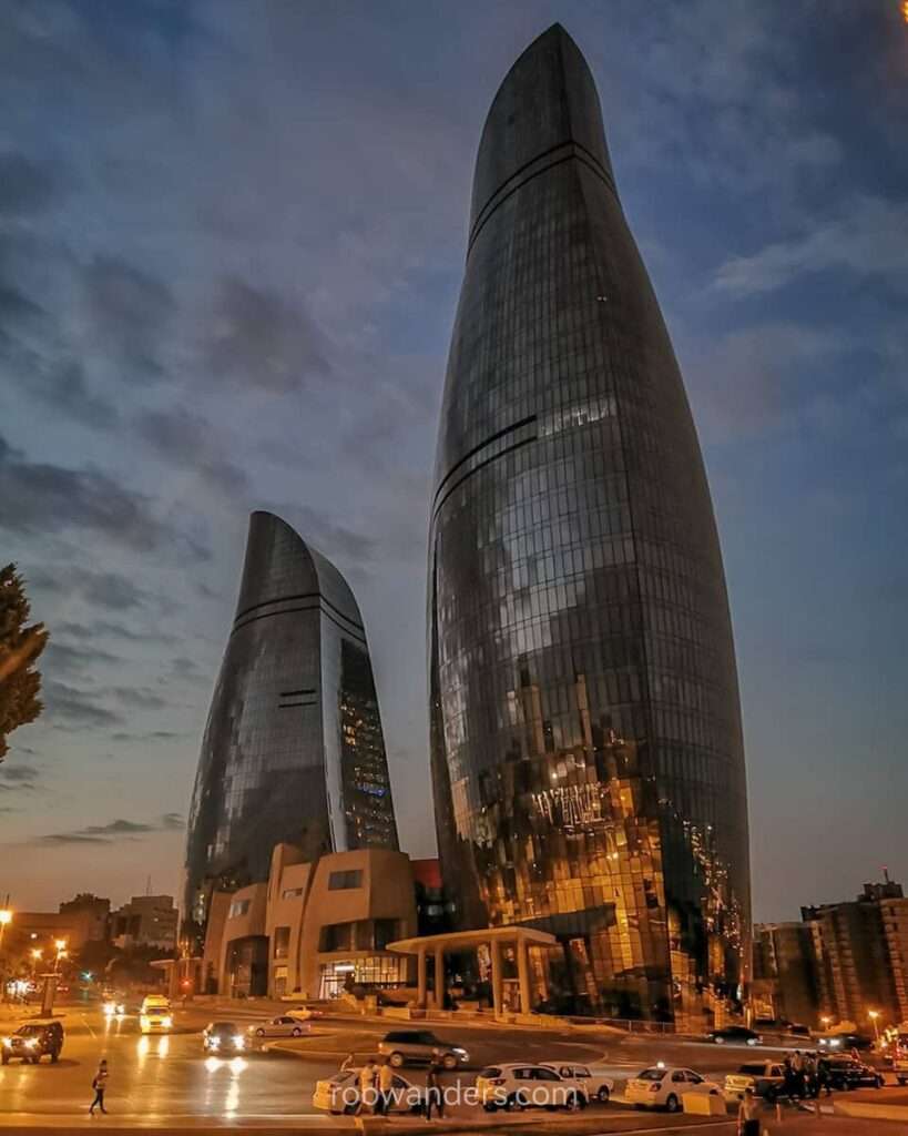 Flame Towers, Baku, Azerbaijan - RooWanders