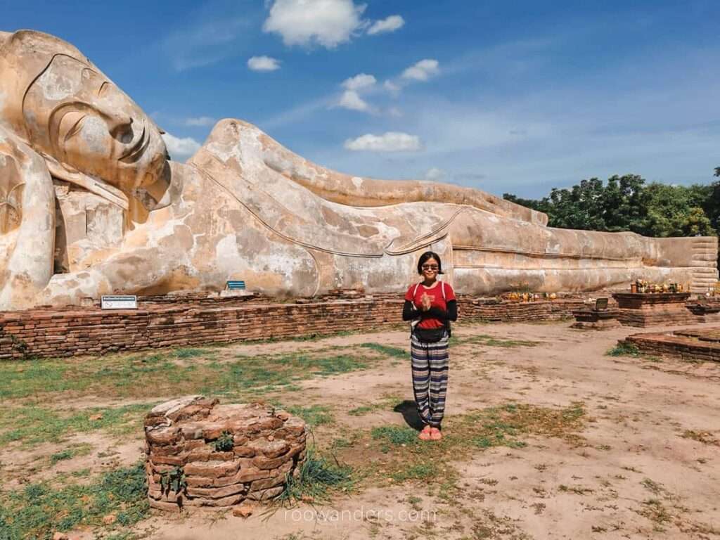 Ayutthaya Wat Lokaya Sutharam, Reclining Buddha, Thailand - RooWanders