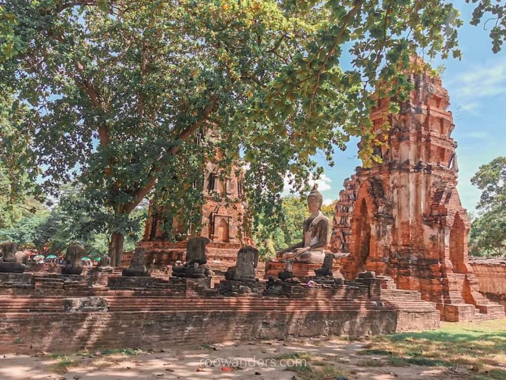 Ayutthaya Wat Mahathat, Original Buddha Side view, Thailand - RooWanders