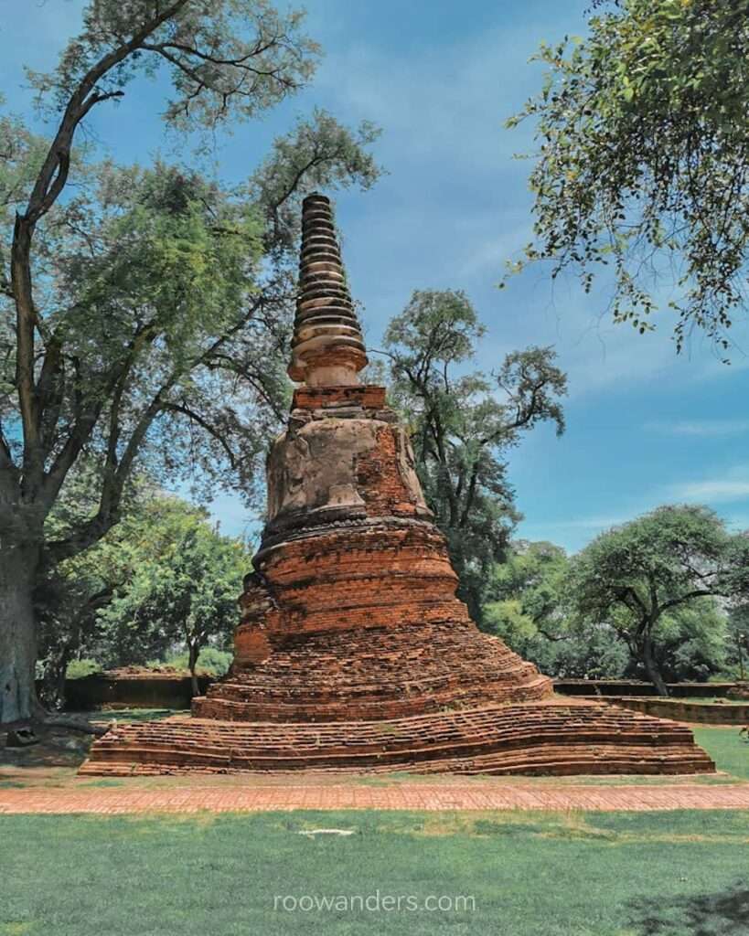 Ayutthaya Wat Phra Si Sanphet, Slanted Chedi, Thailand - RooWanders