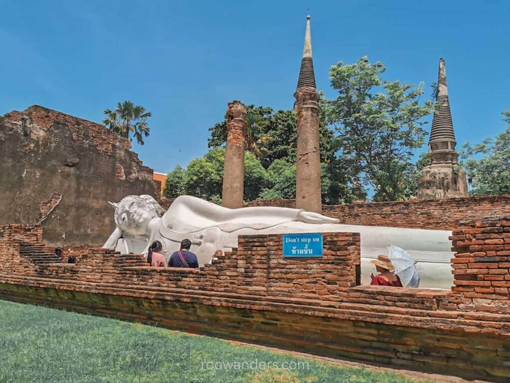 Ayutthaya Wat Yai Chaimongkhon, Reclining Buddha, Thailand - RooWanders