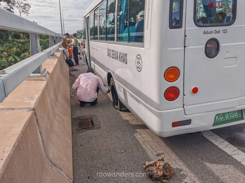 Brunei Ulu Temburong Punctured Tyres - RooWanders